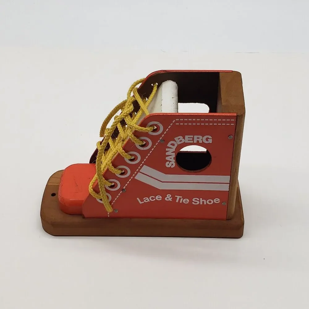 Vintage Sandberg Lace And Tie Educational Learning Shoe Laces
